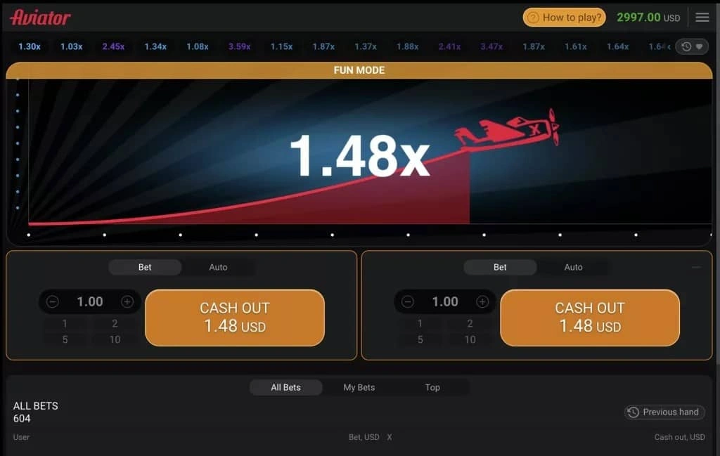 Glory Casino Aviator play